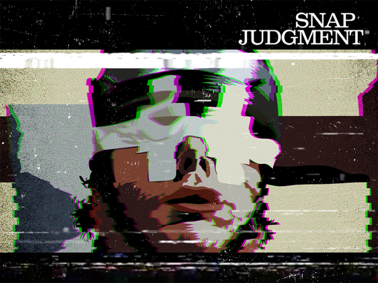 A man with white bandages over his eyes.