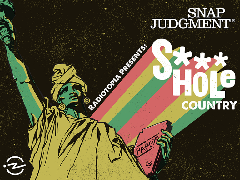 The Statue of Liberty is wearing a duku and earrings.