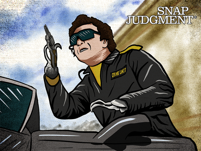 A man with prosthetic hands is wearing sunglasses. He is in a car on the way to do an investigation.