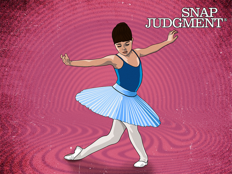 A young ballet dancer is dancing.