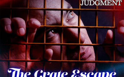 Man in Dog Crate
